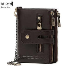 Stylish RFID-blocking wallet in trendy burgundy