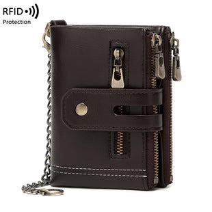 Stylish RFID-blocking wallet in trendy burgundy