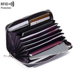 Chic black two-fold wallet for women