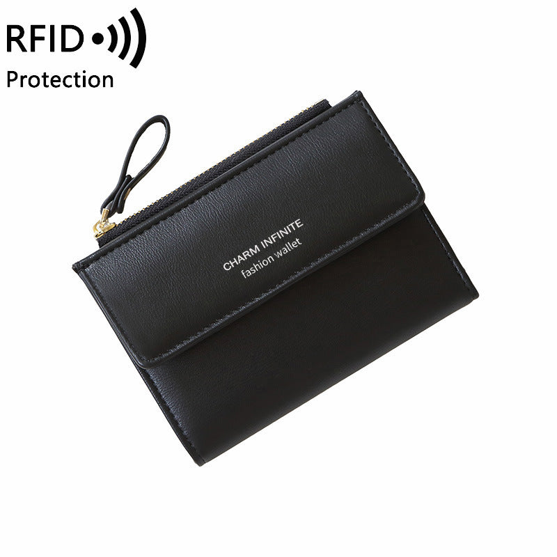 RFID-blocking wallet with easy-access card slots