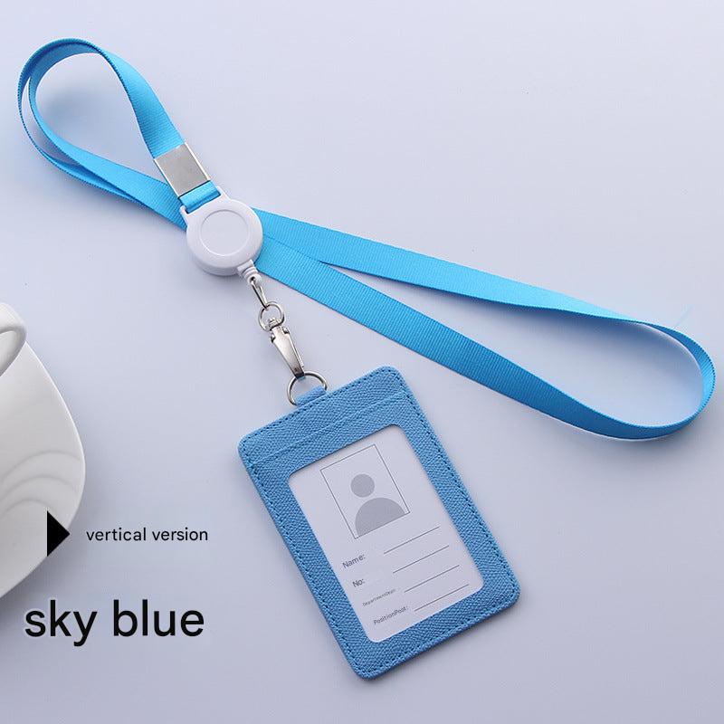 Retractable lanyard with badge holder