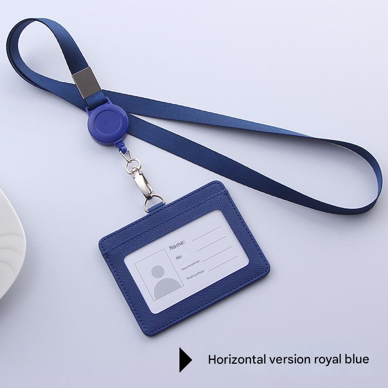 PU badge holder featuring royal blue colour