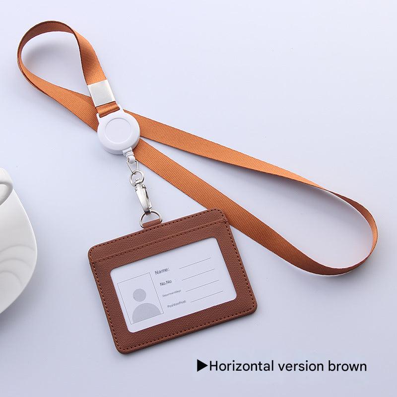 Versatile PU badge holder with lanyard in various colours