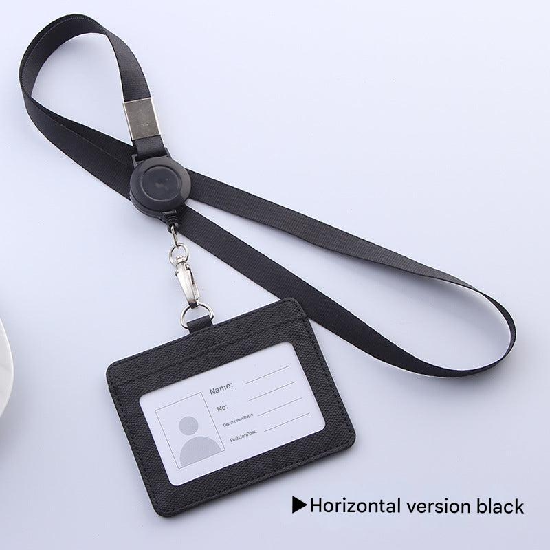 Close-up of a durable PU card holder