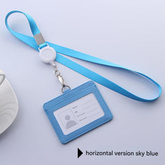 Retractable lanyard with badge holder