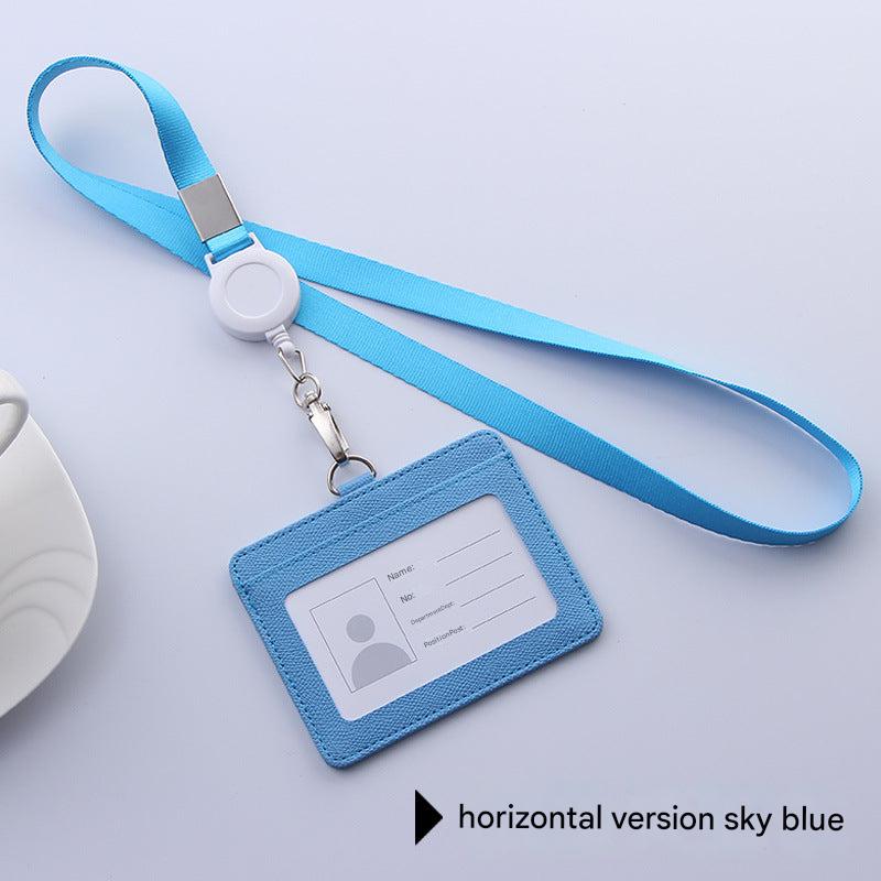Retractable lanyard with badge holder