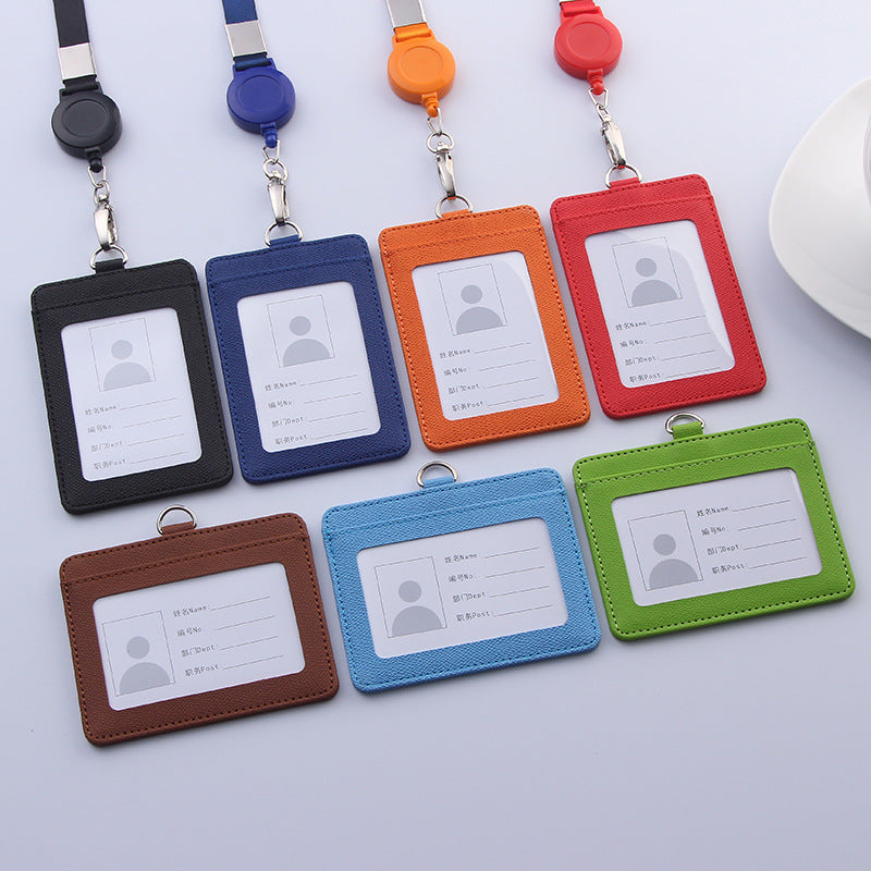Close-up of a durable PU card holder