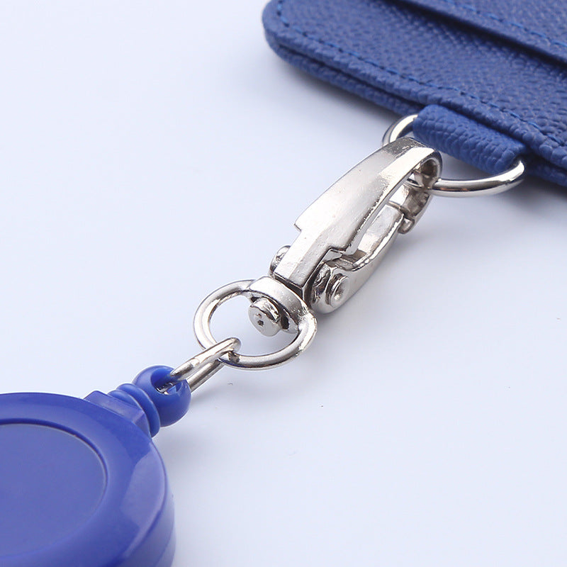 Retractable lanyard with badge holder