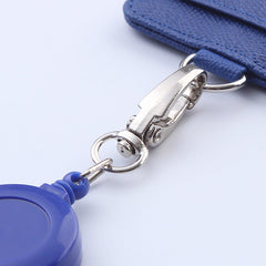 Retractable lanyard with badge holder
