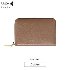 stylish leather wallet on table