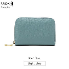 RFID blocking wallet open with cards