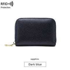 RFID blocking wallet open with cards