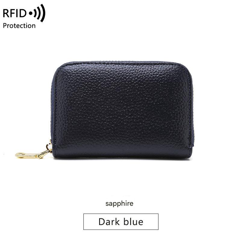 RFID blocking wallet open with cards