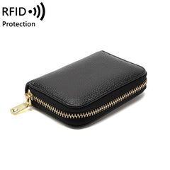 RFID blocking wallet open with cards