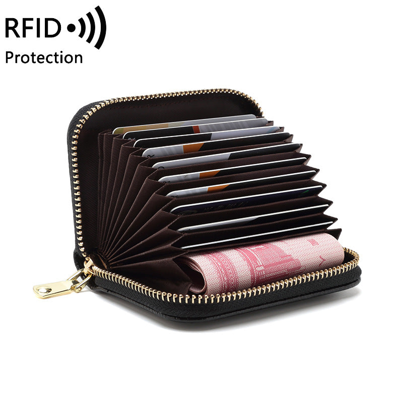 RFID blocking wallet in wine red colour
