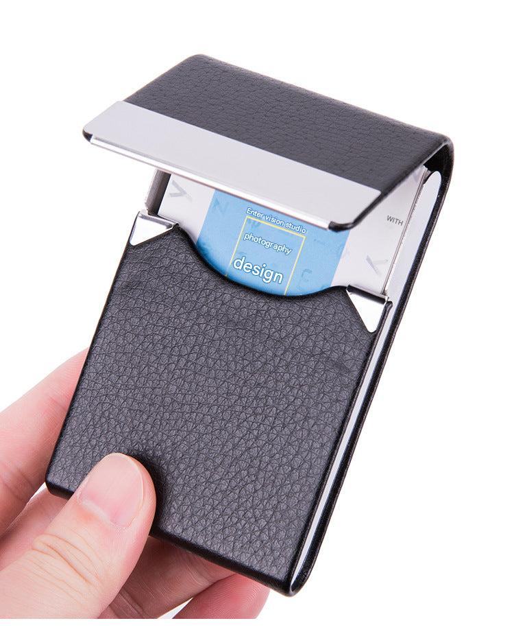 elegant woven design business card holder