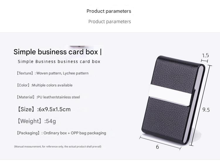 inside view of premium card holder showing capacity