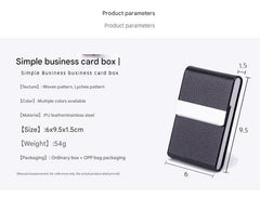 inside view of premium card holder showing capacity