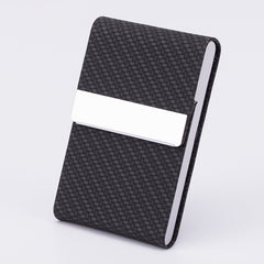 elegant woven design business card holder
