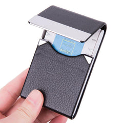inside view of premium card holder showing capacity