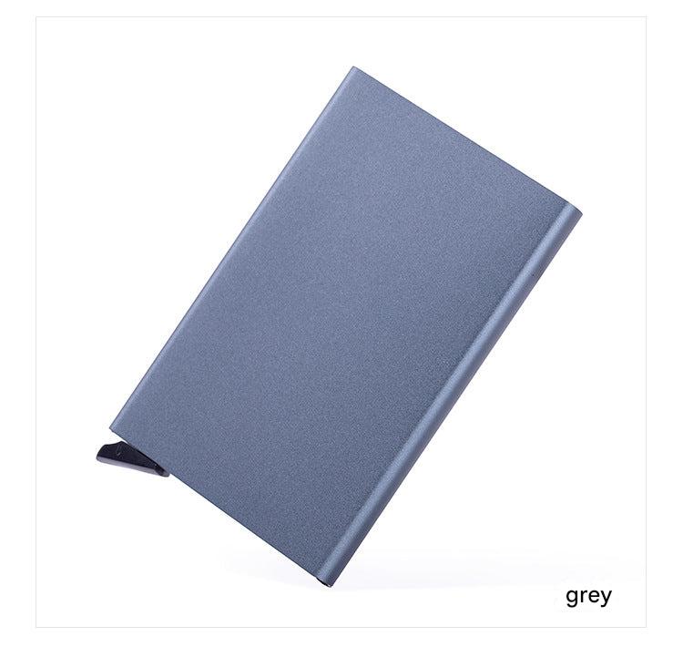 RFID card holder side view in blue