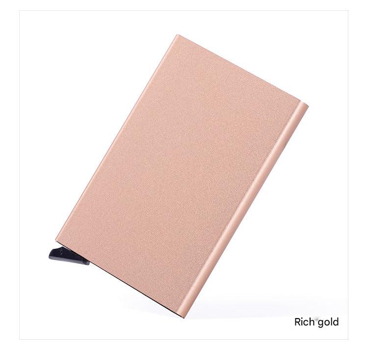 RFID card holder in gold