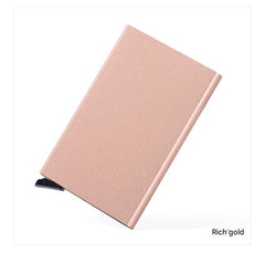 RFID card holder in gold