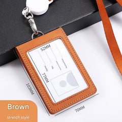Showcasing the lanyard's retractable functionality