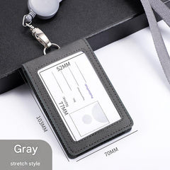 Side view of dual-card holder with IDs inserted
