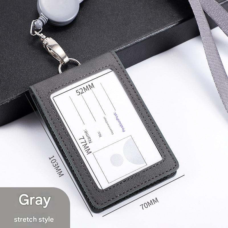 Side view of dual-card holder with IDs inserted