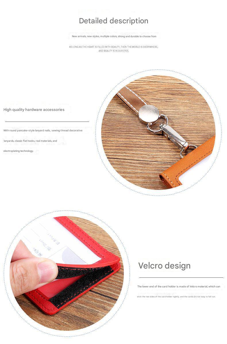 Image of versatile dual-card holder with lanyard