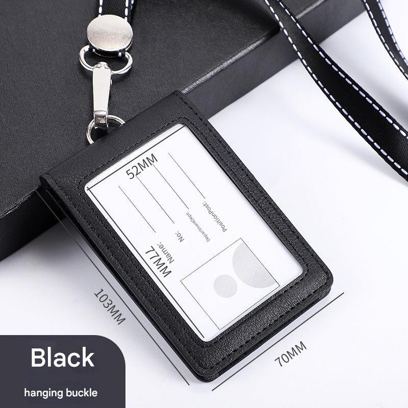 Side view of dual-card holder with IDs inserted
