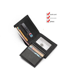 Compact two-fold wallet in black - Image 3