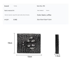 Water-resistant crocodile wallet for men - Image 4
