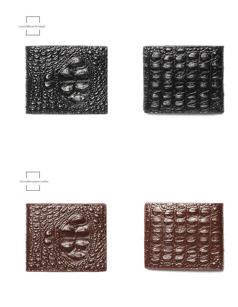 Close-up of crocodile pattern wallet texture - Image 7