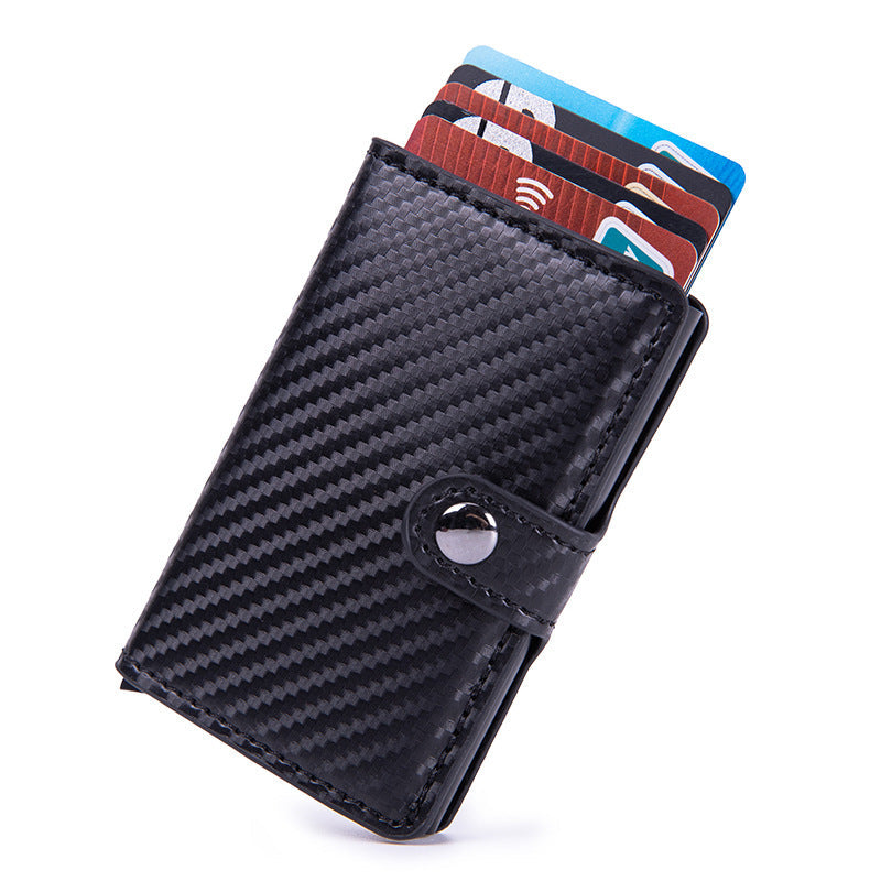 PU card holder in carbon fiber pattern
