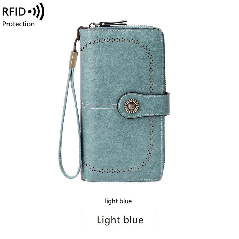 Elegant PU leather wallet in vintage yellow