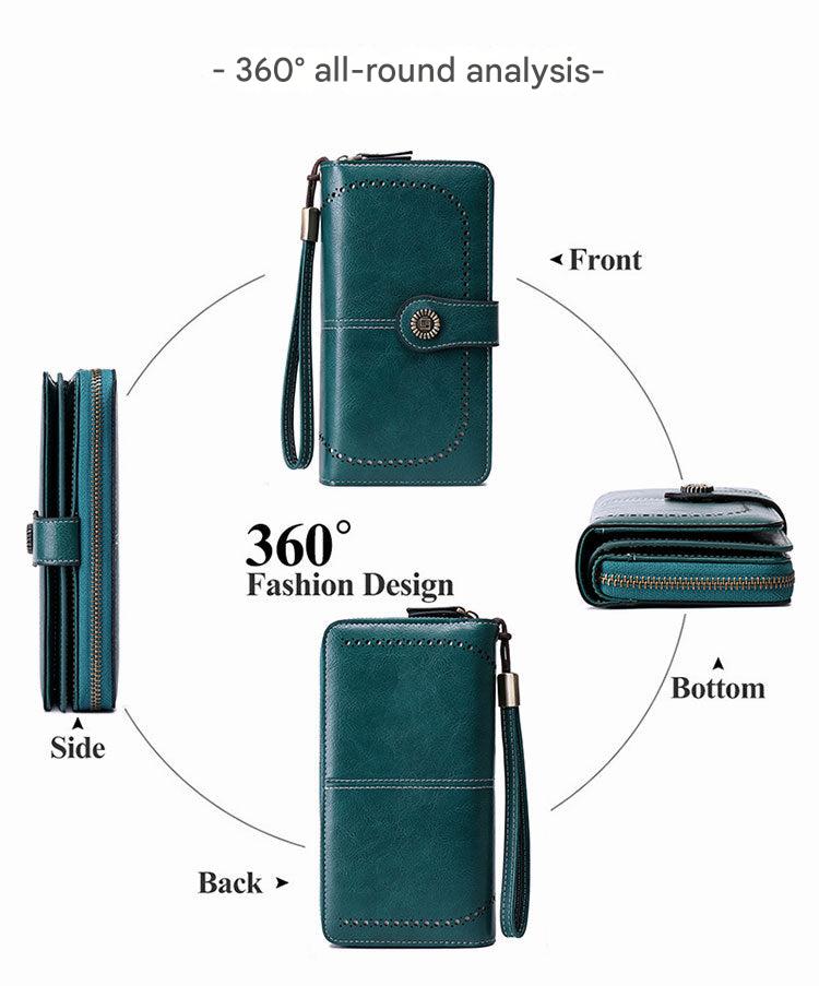 Fashionable pink RFID wallet for everyday use
