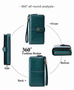 Fashionable pink RFID wallet for everyday use