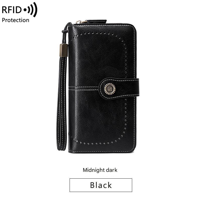 Fashionable pink RFID wallet for everyday use