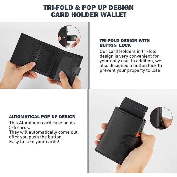 Inside view of men’s wallet with card slots
