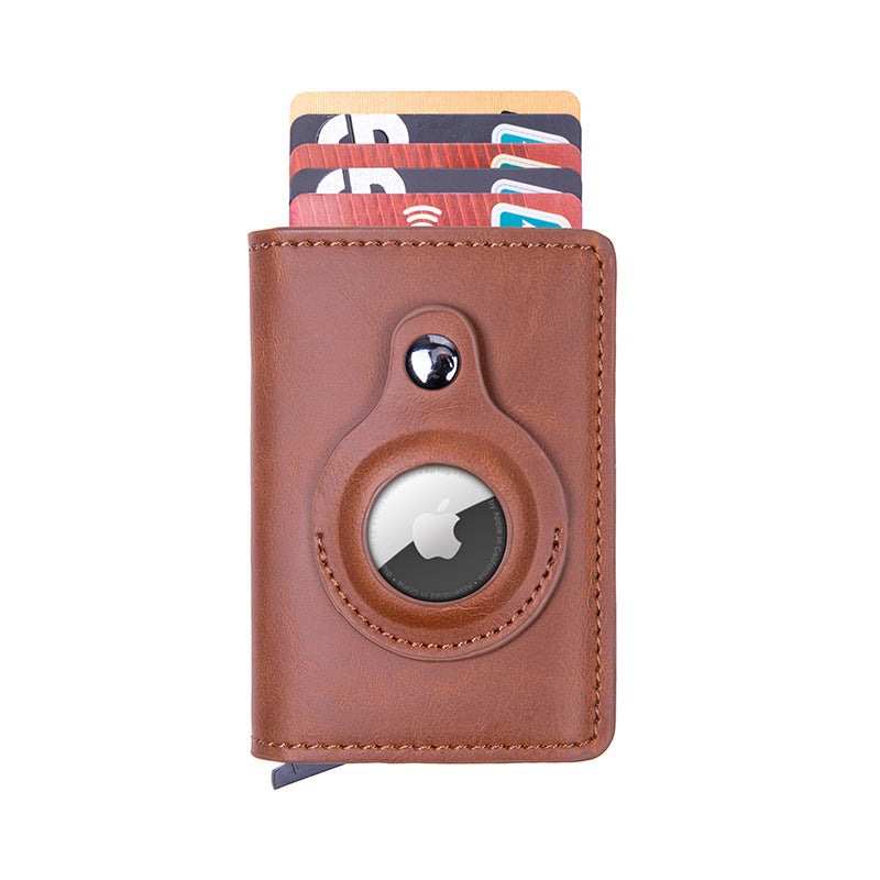 Smart wallet with Airtag technology in black
