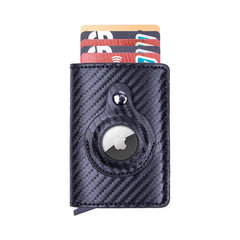 Smart wallet opened with cards inside
