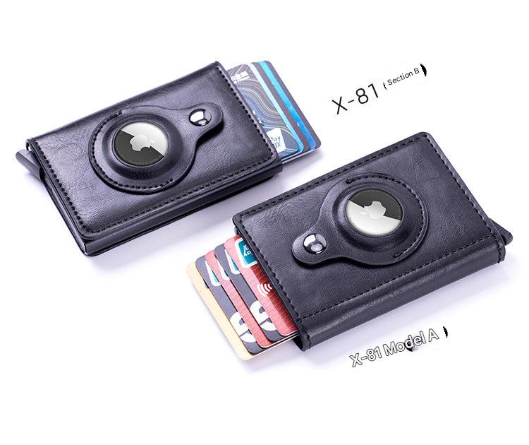Smart wallet opened with cards inside