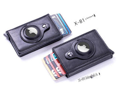 Smart wallet opened with cards inside