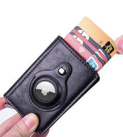 Smart wallet showcasing card slots and cash compartment