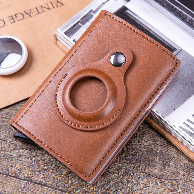 Smart wallet showcasing card slots and cash compartment