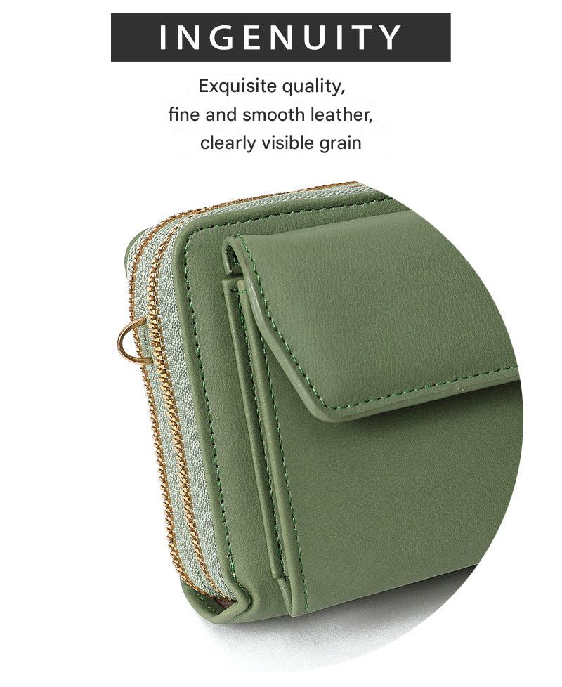 Pink PU handbag with zipper closure