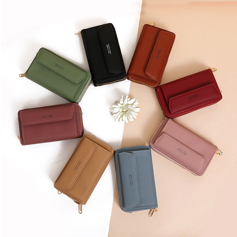 Red PU shoulder bag for women