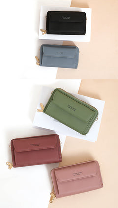 Green stylish shoulder bag showing internal structure